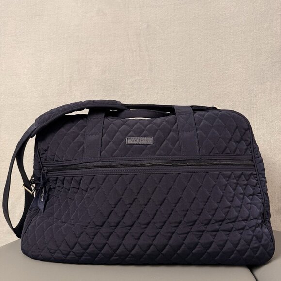 Vera Bradley Weekender Travel Bag (Retired) Classic Navy - Picture 1 of 8